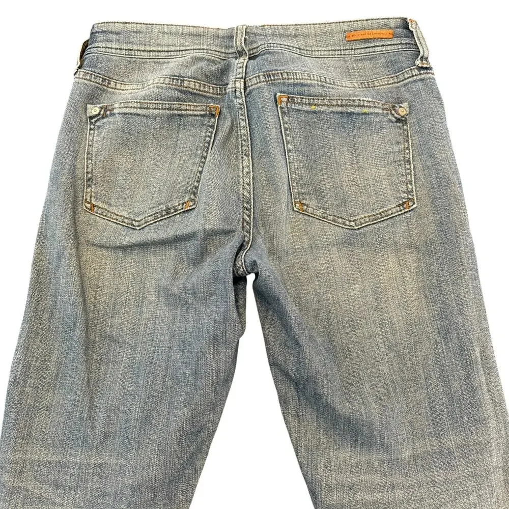 Anthropologie Pilcro Women’s jeans, slim boyfriend, distressed, light wash, 27 - Picture 6 of 8